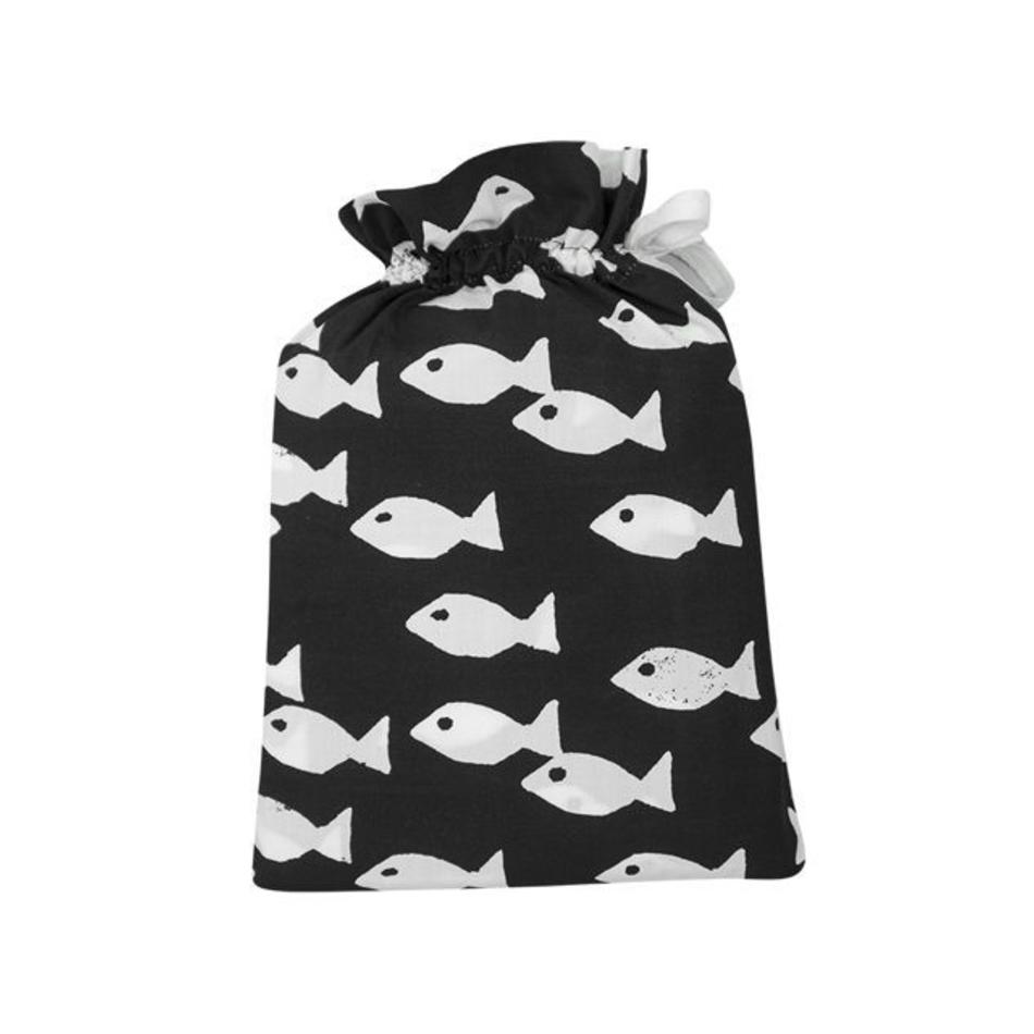 Duvet cover - Fish / wave black - Kids