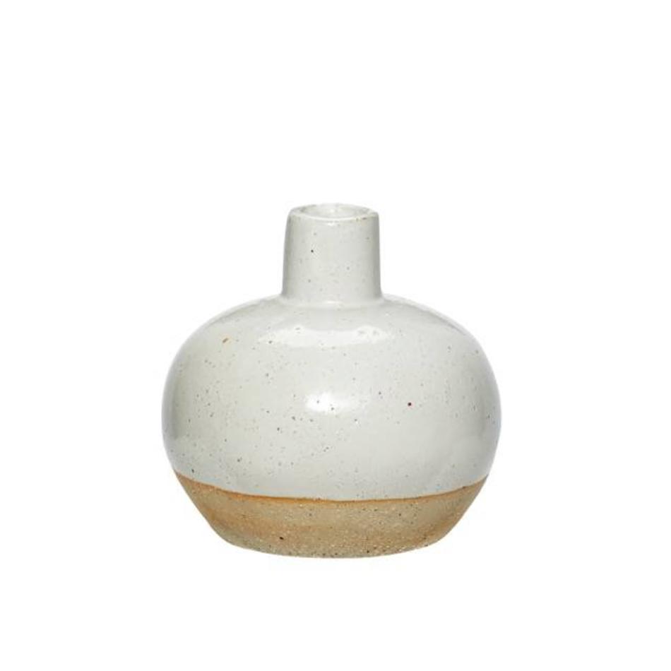 Dipped vase - White natural