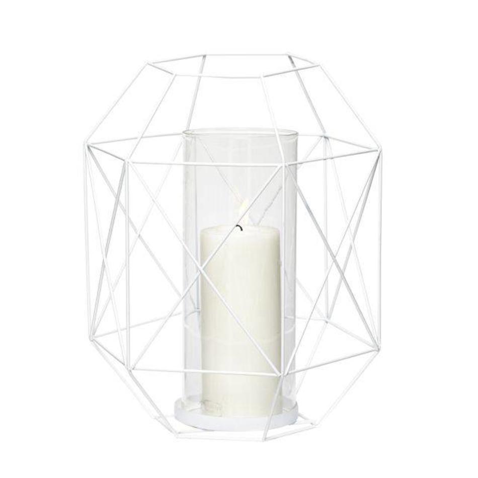 Wire lantern - White