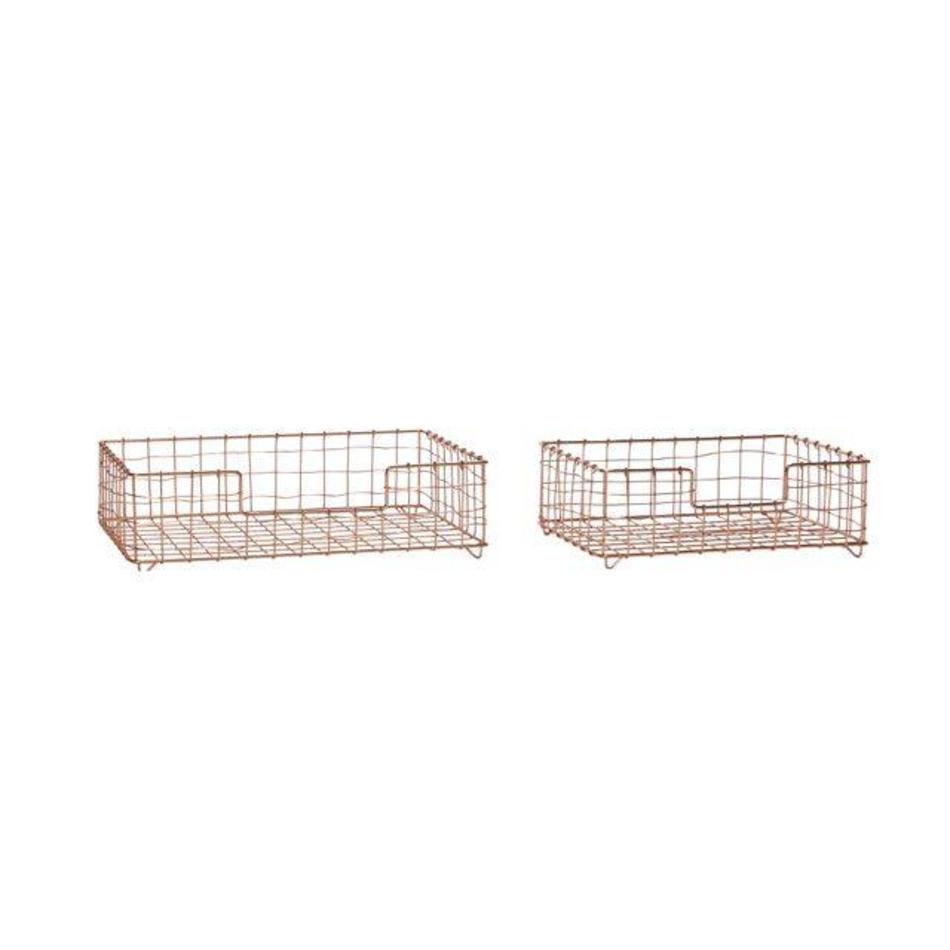 Industrial basket - Copper - 2 pieces