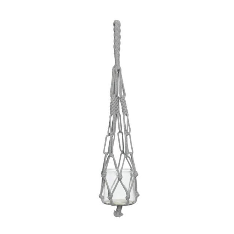 Plant hanger grey - Incl glass jar