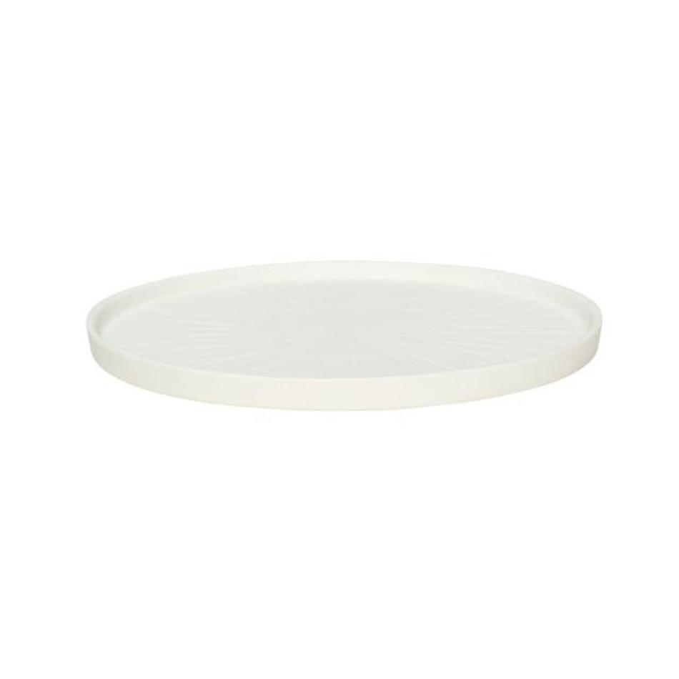 Decorative plate matt white