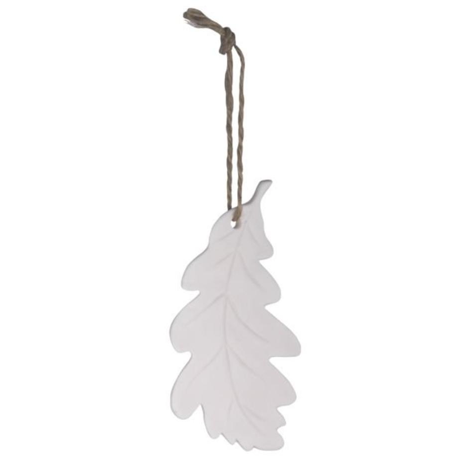 White oak leaf pendant
