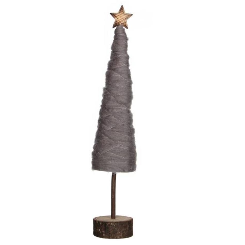 Grey tree wool H 46 cm