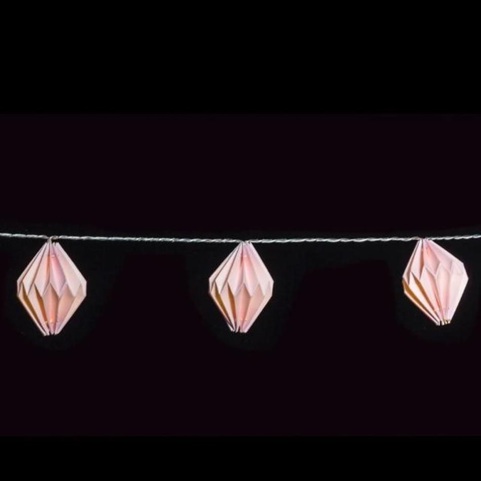 Light cord paper diamond lights pink