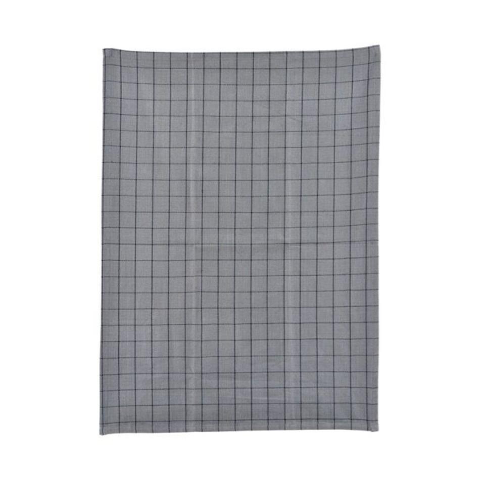 Tea towel Grid grey