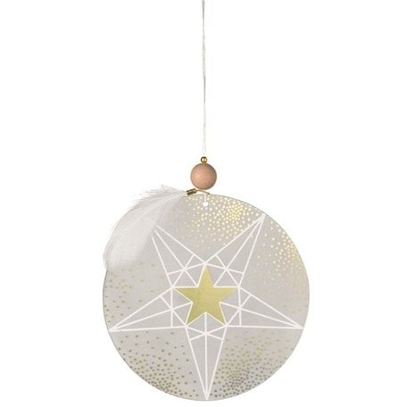 Frosted glas ornament stars goud