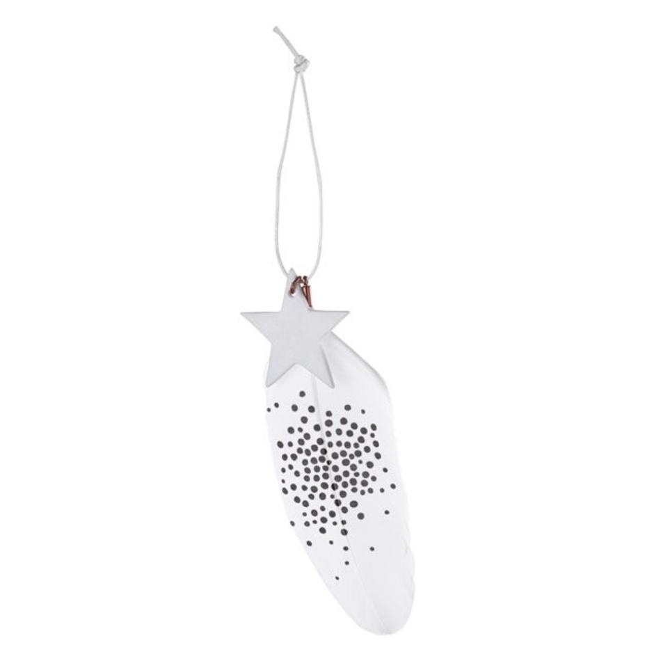 Veer ornament dots zwart