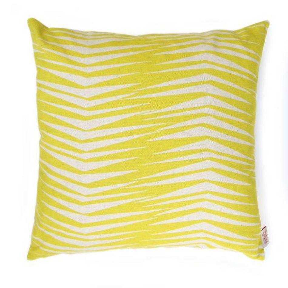 Cushion cover Fronds raffia yellow