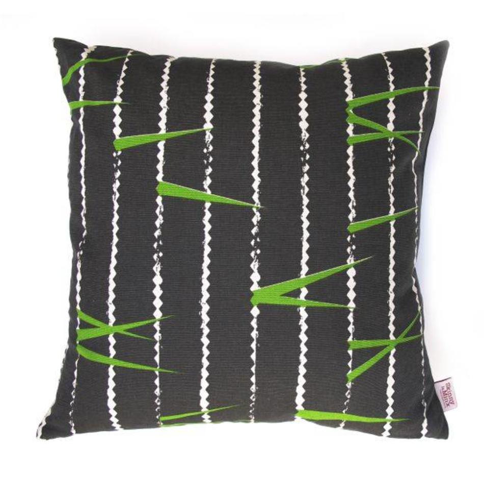 Cushion cover Zigzag tarmac - black