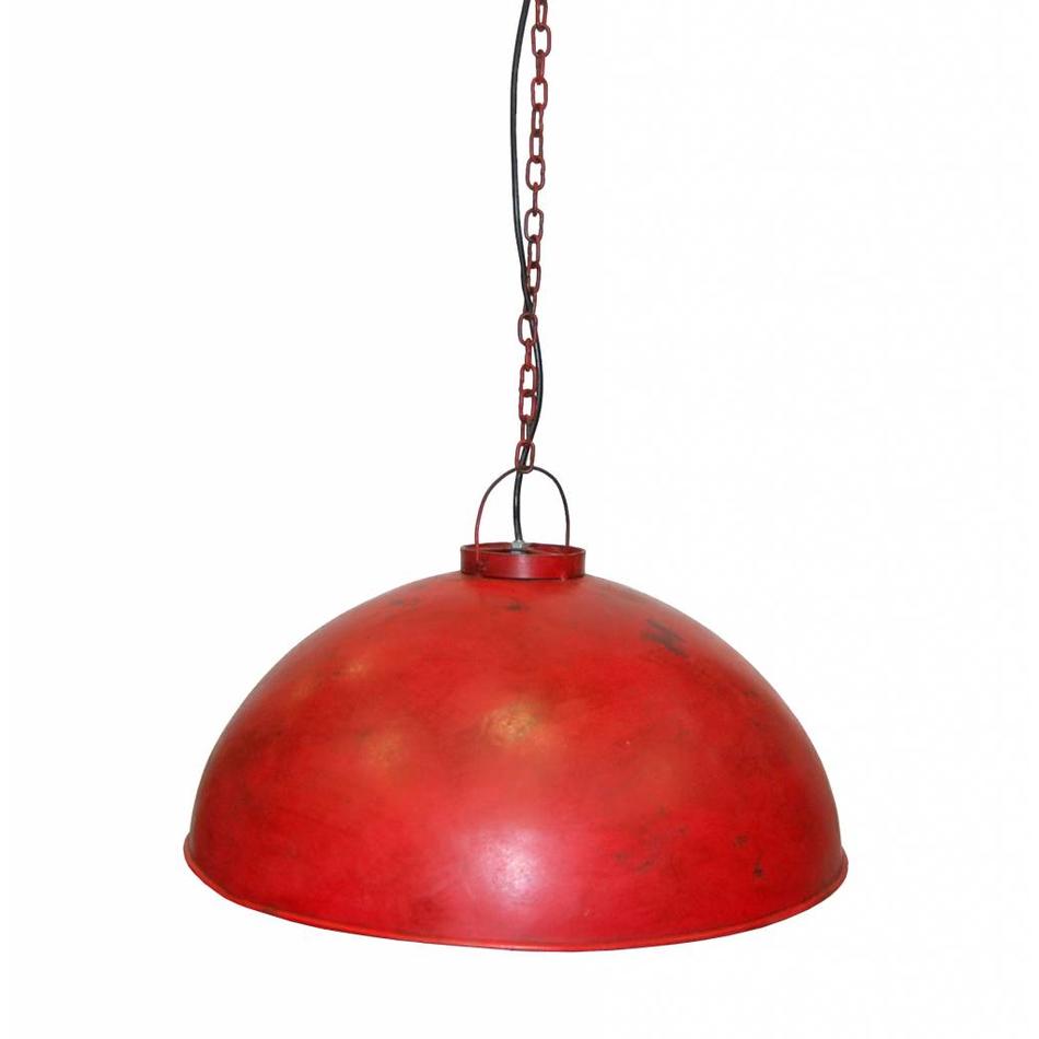 Industriële hanglamp - rood