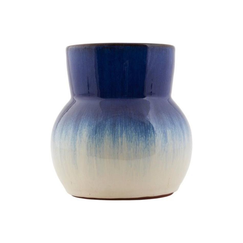 Vase Flower - blue / white