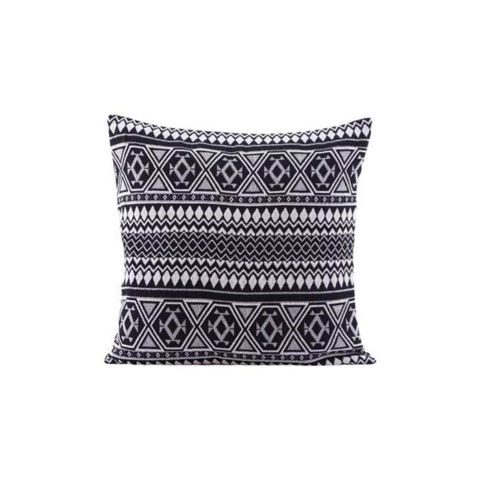 Cushion cover Indi - black white