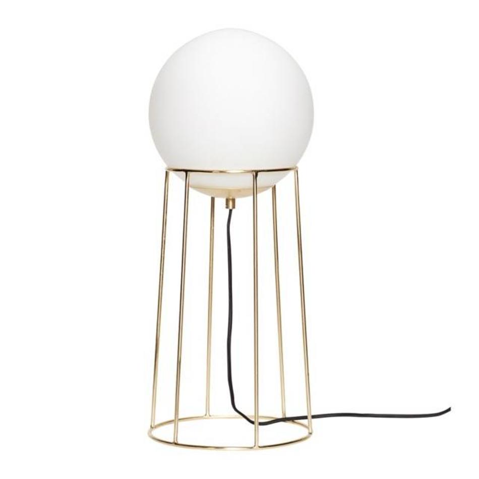 Hervat hooi accu Messing vloerlamp met melkglas bol - Hübsch interior online shop - Livv  Lifestyle