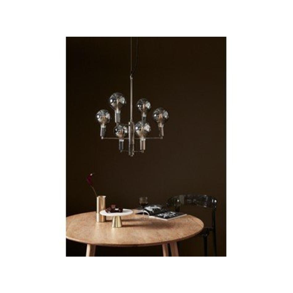 Hanglamp zwart - kroonluchter - 6 LED bollen