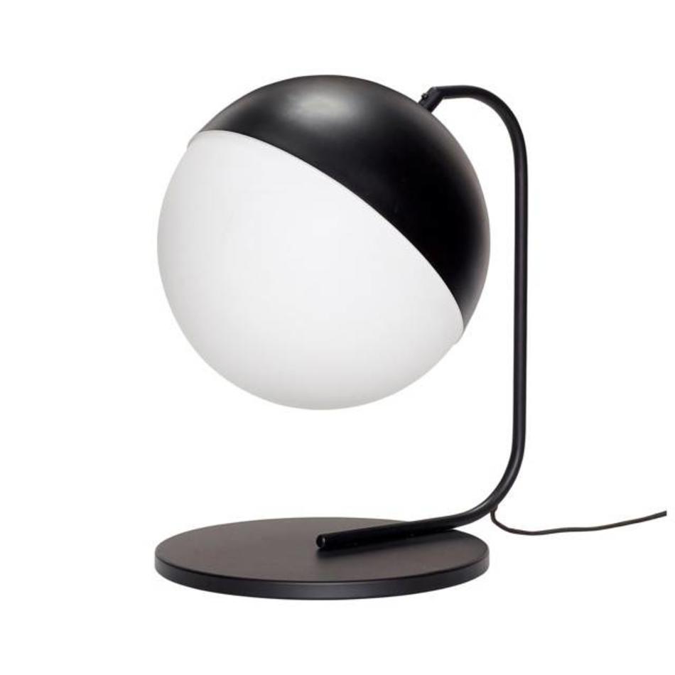 Table lamp black - Milk glass bulb