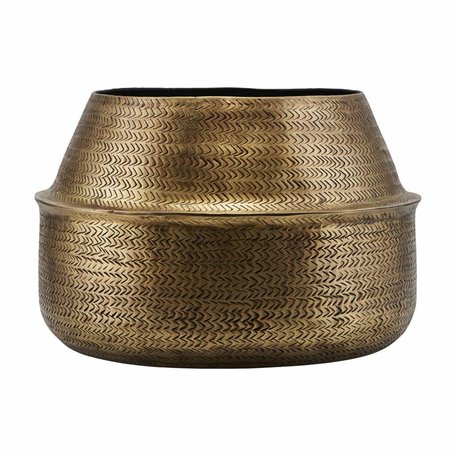 Planter Rattan - Brass -Ø 38 cm