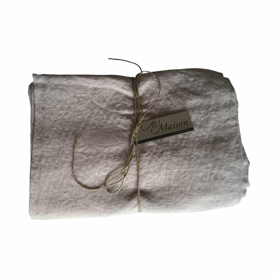 Linen tablecloth - washed - soft grey