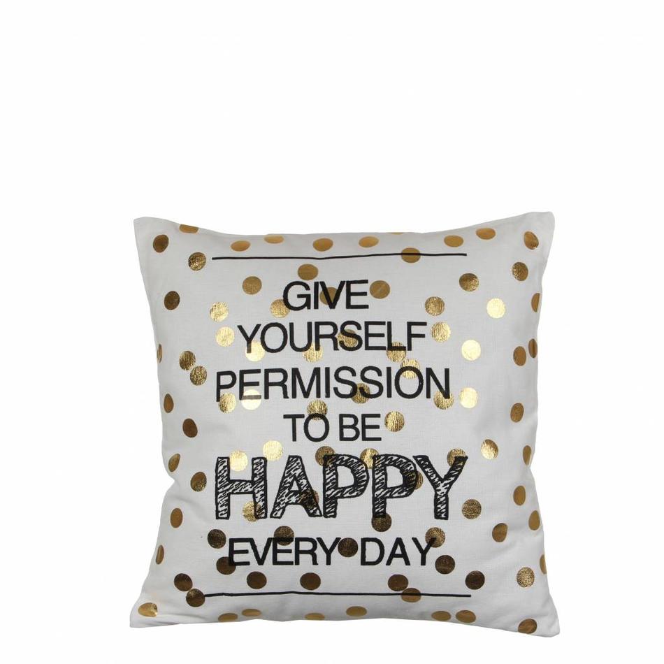 Cushion Happy Day - Dots gold