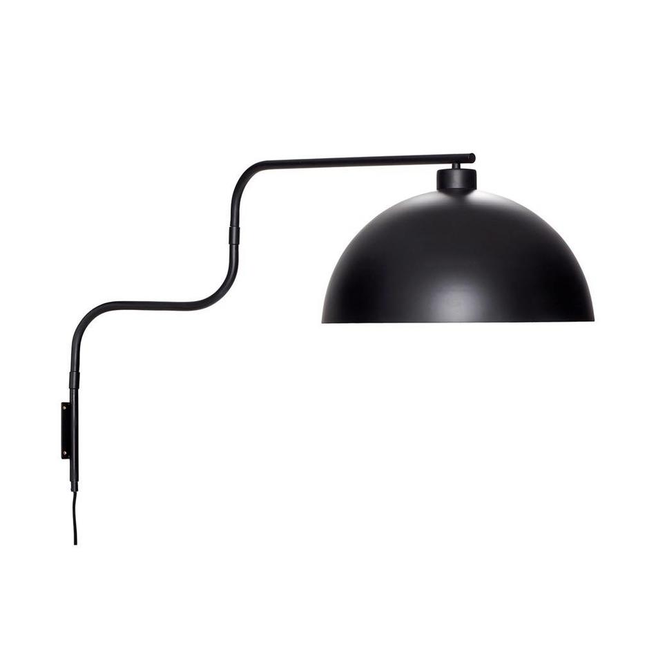 Metalen wandlamp - Zwart