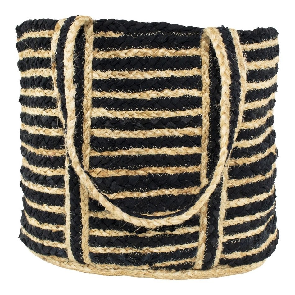 Burlab bag - Striped - Black