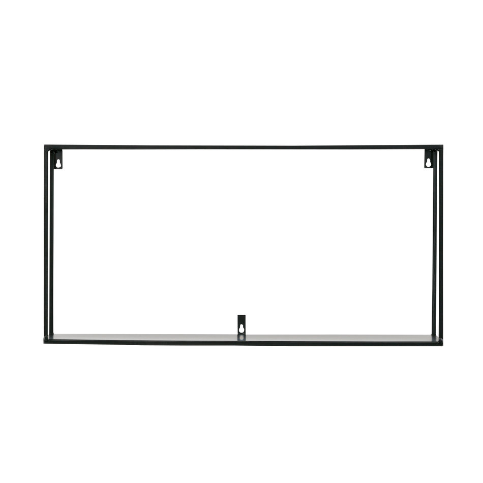 Industrial black wall shelf - 70 cm