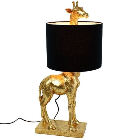 Golden giraffe lamp - Black shade