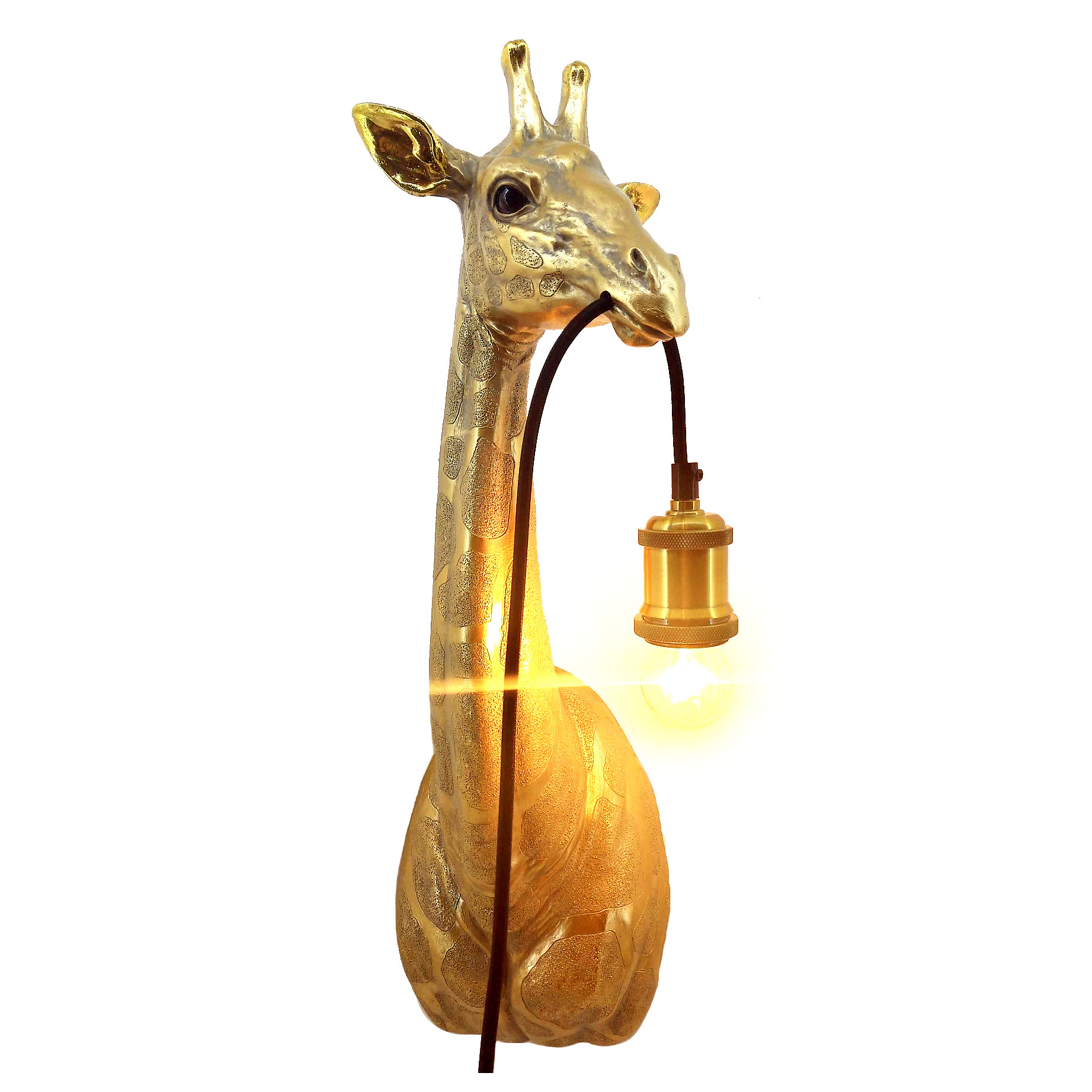 Gouden giraffe lamp Hanglamp Giraffe / Goud Livv Lifestyle