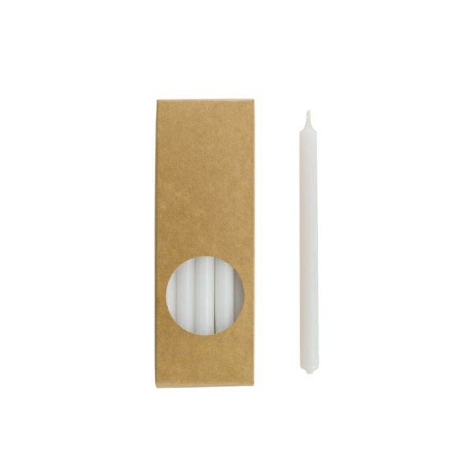Long pencil candles - White