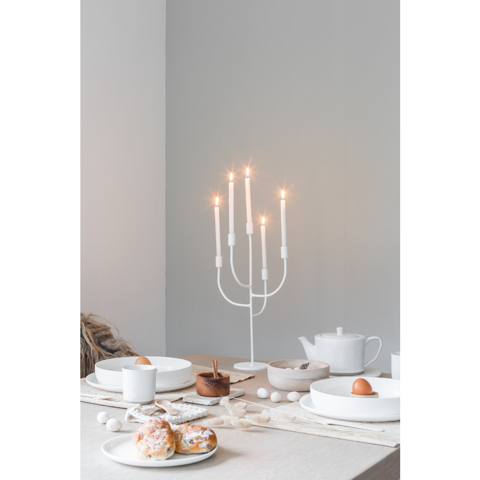 The classic candlestick - White