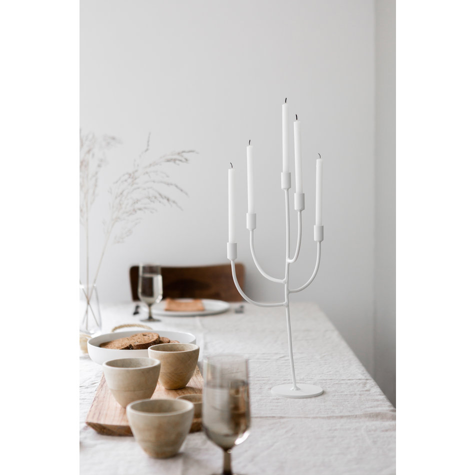 The classic candlestick - White