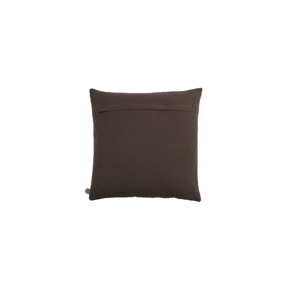 Velvet cushion Peacock - Dark brown