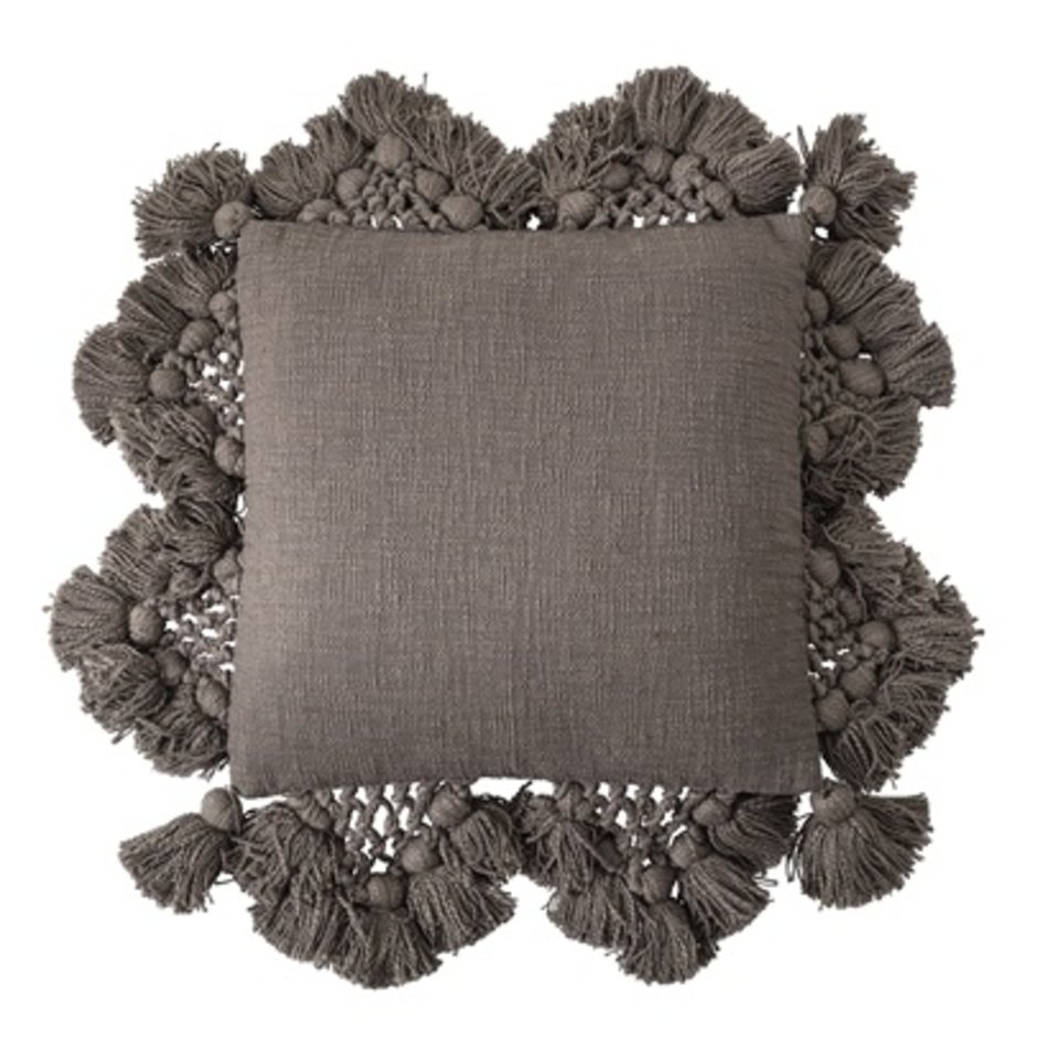 Dark brown cushion - Frills