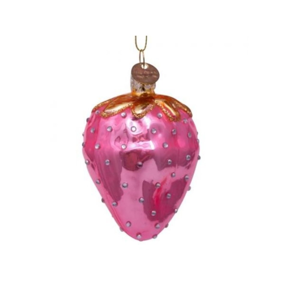 Kerst ornament - Aardbei - Roze