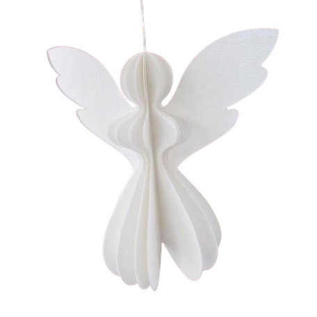 Paper Christmas angel - White - 7.5 cm