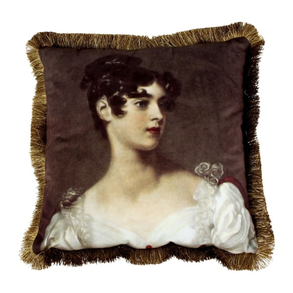Velvet cushion fringes - La Duchesse