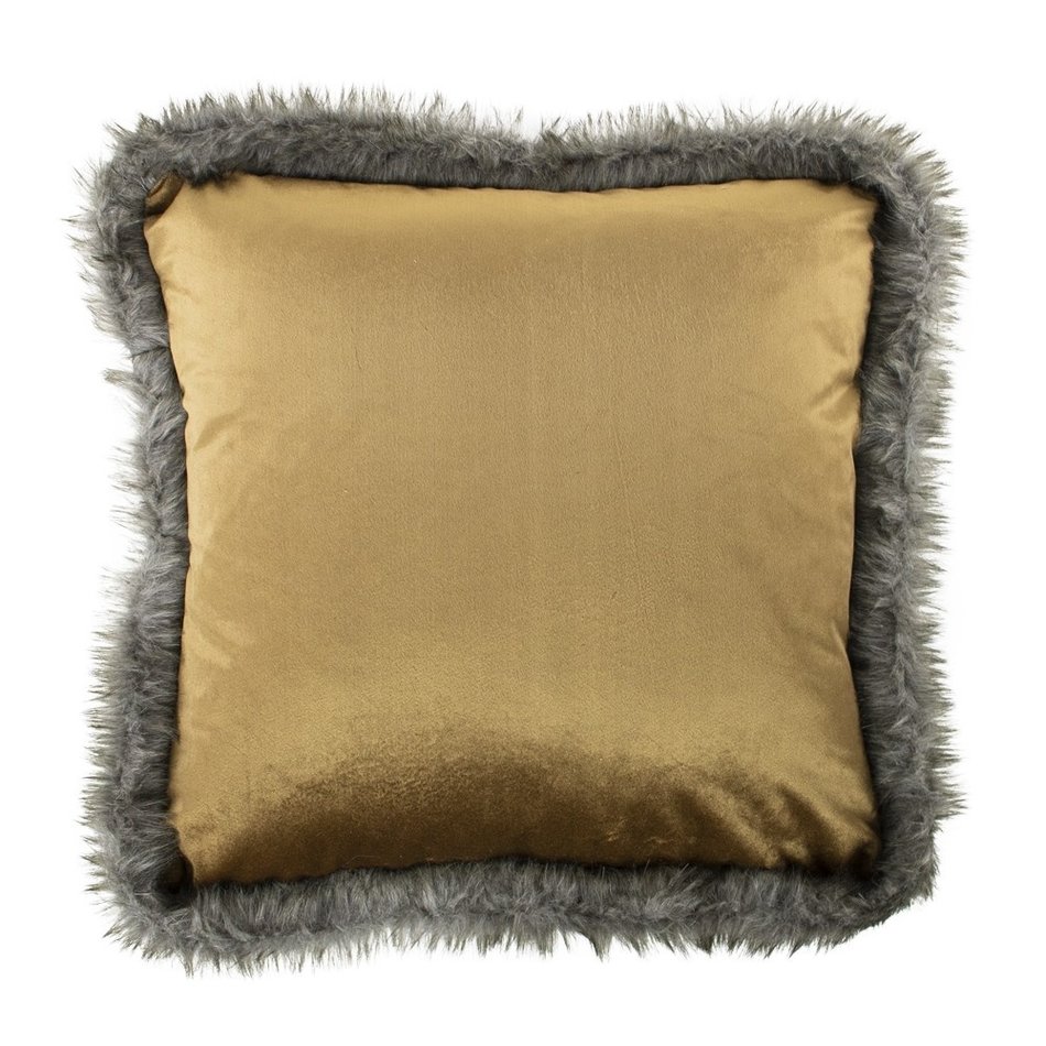 Velvet cushion - Fur - Copper