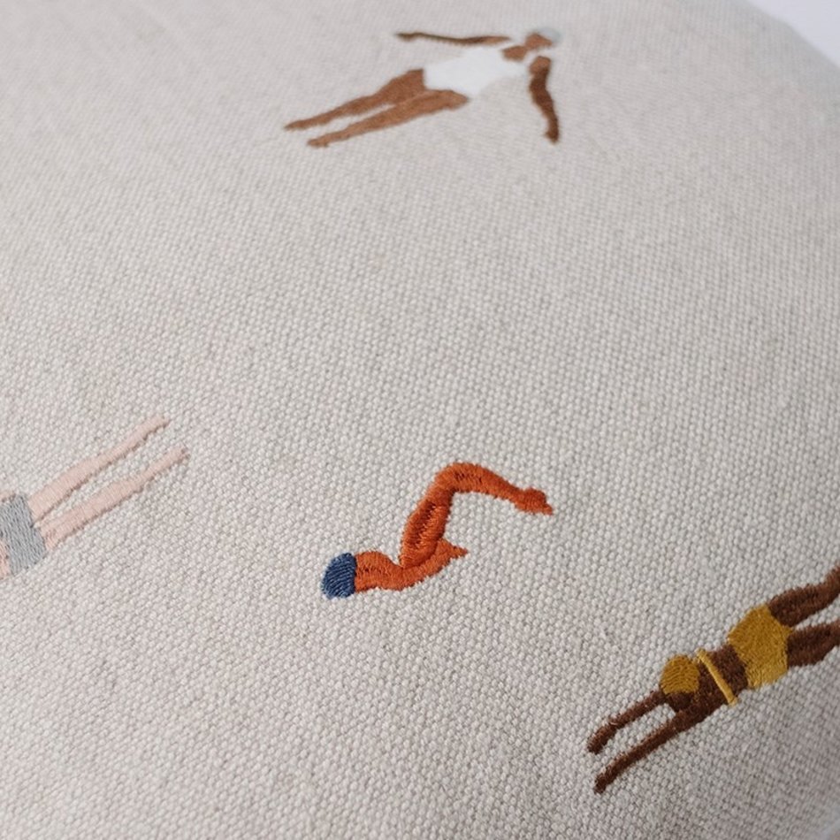 Cushion cover Swimmers - Linen