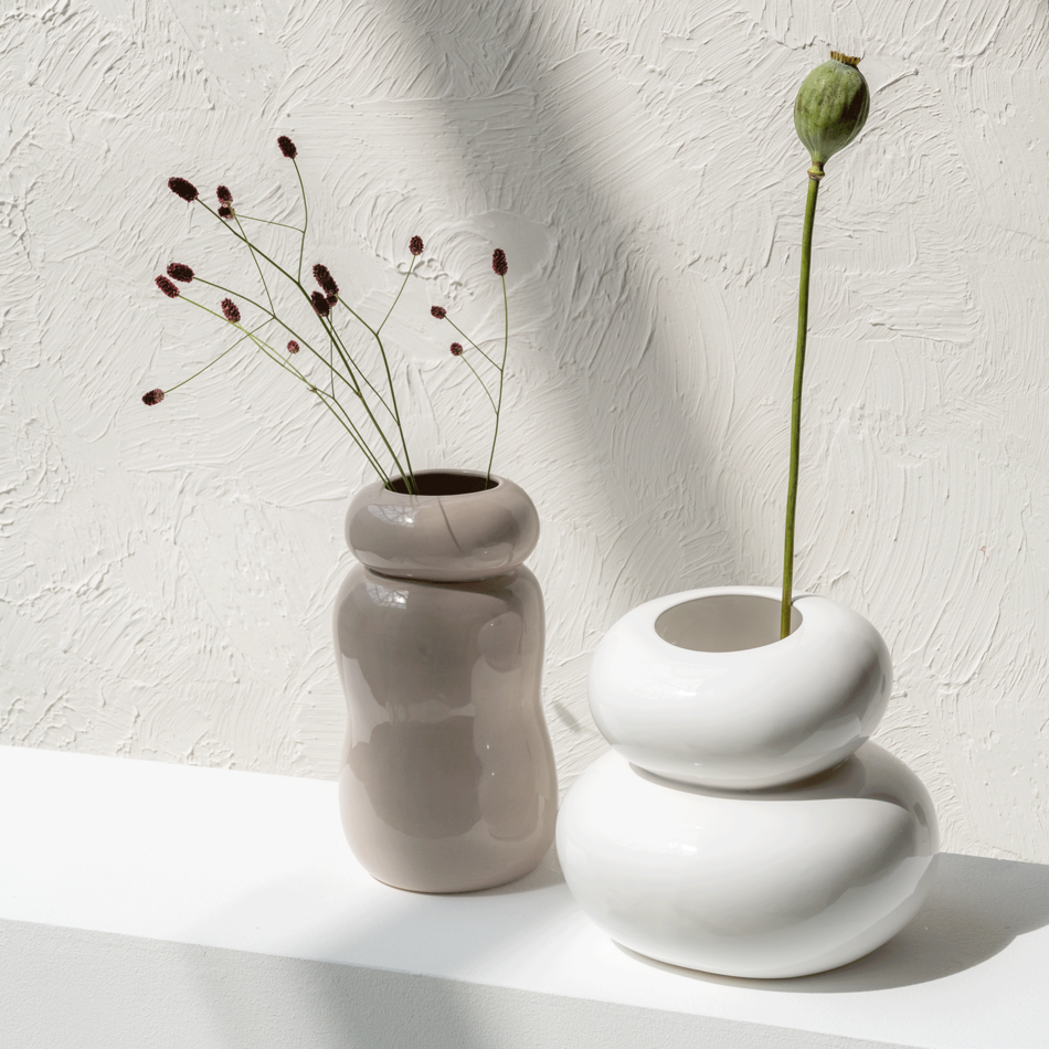 Vase Pebbles - White