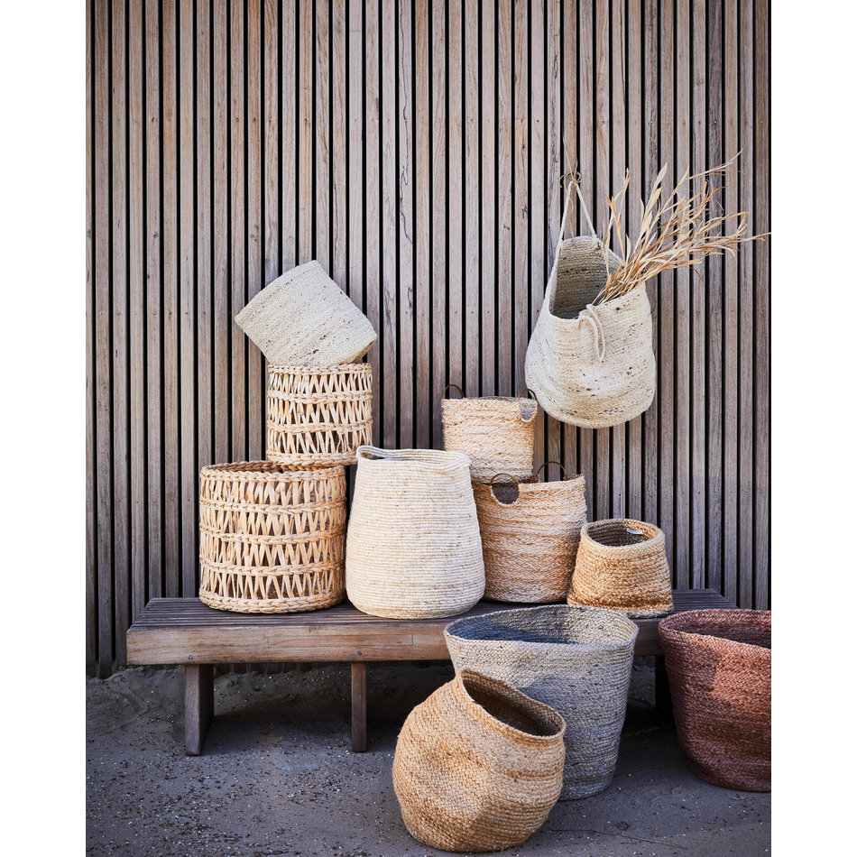 Jute basket - Natural - Round