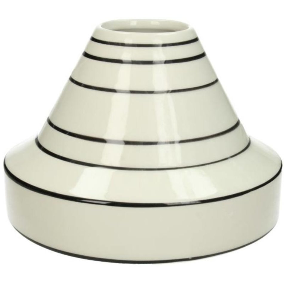 Vase - Black / White - Striped