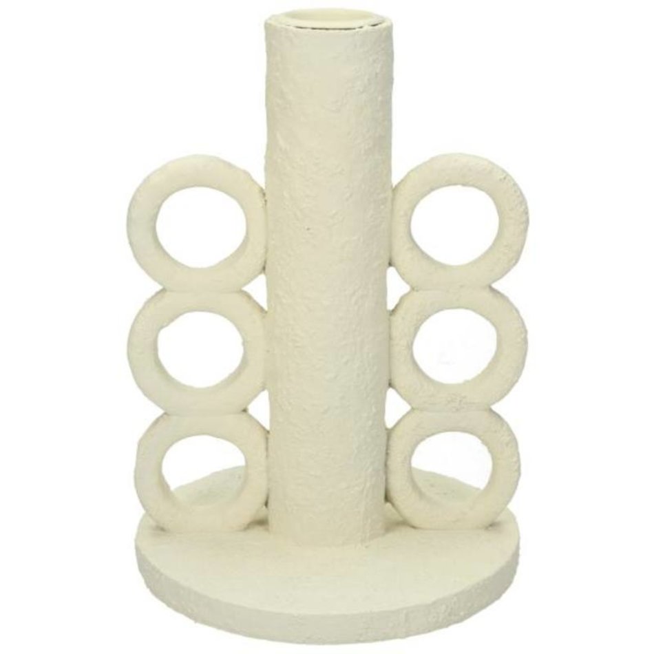 Modern candlestick - Circle - Cream