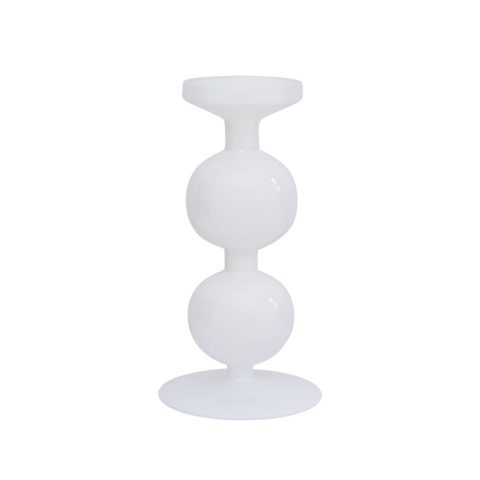 Candlestick Bulb - White - 25 cm