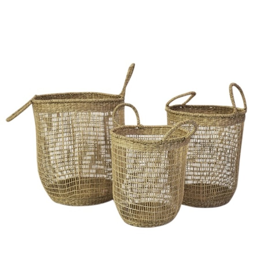 Seagrass baskets Hanoi - Open - 3 pcs