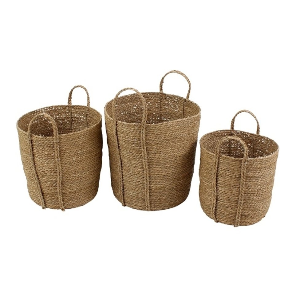 Seagrass baskets Nairobi - Brown - 3 pcs