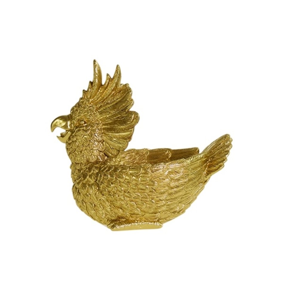 Decorative cockatoo bowl - Gold