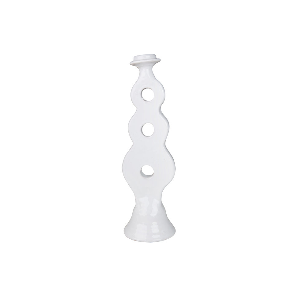 White Tamegroute - Holes candlestick - S