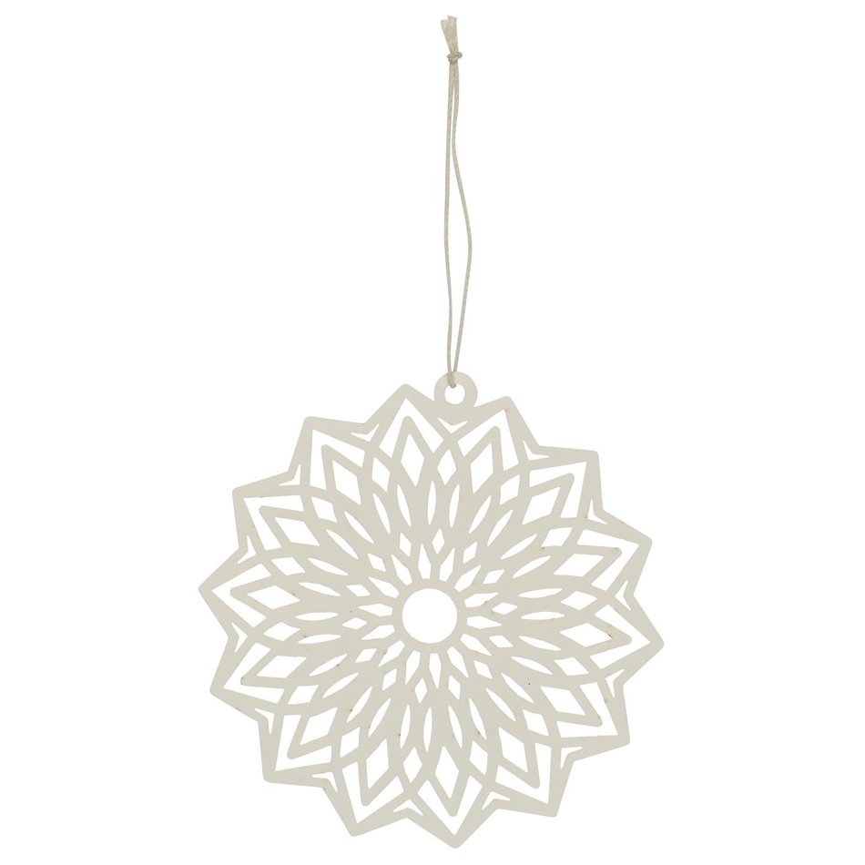 Christmas ornament - Paper - Creme - Ø 12 cm