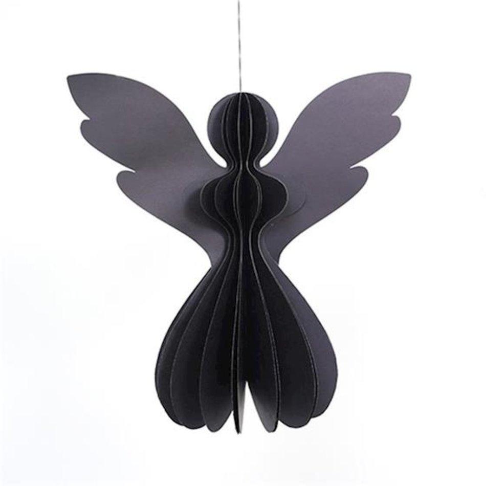 Christmas angel - Paper - Black - 30cm