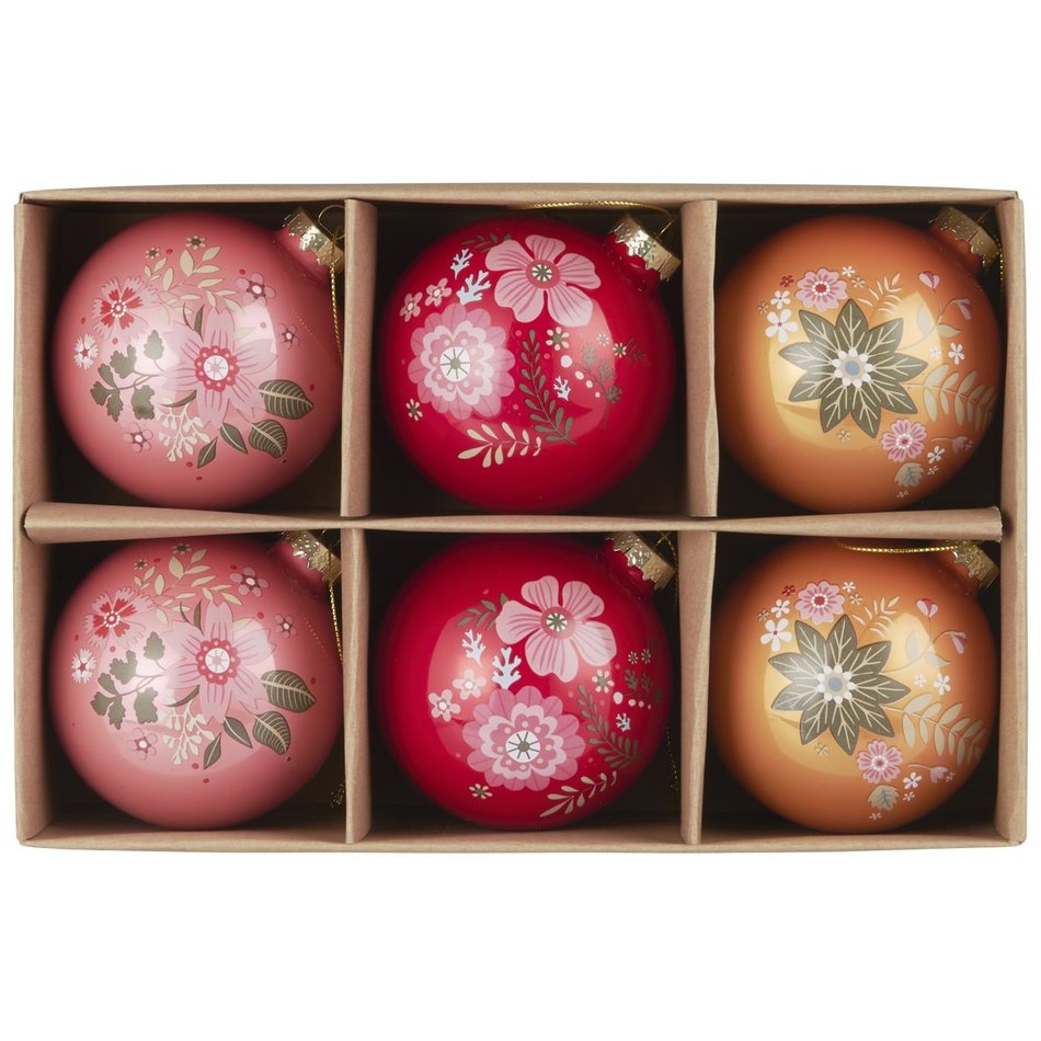 Christmas bauble Flowers - 3 pcs